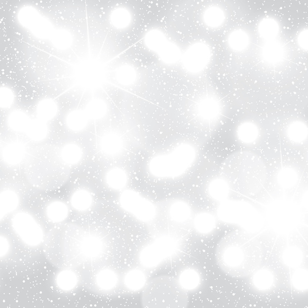 Absztrakt téli ezüst hópelyhek háttér  - Vektor, kép