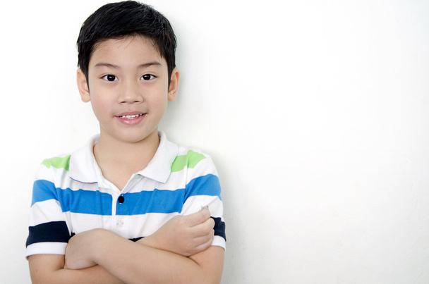 Portret azjatycki ładny chłopczyk z pustej przestrzeni - Zdjęcie, obraz