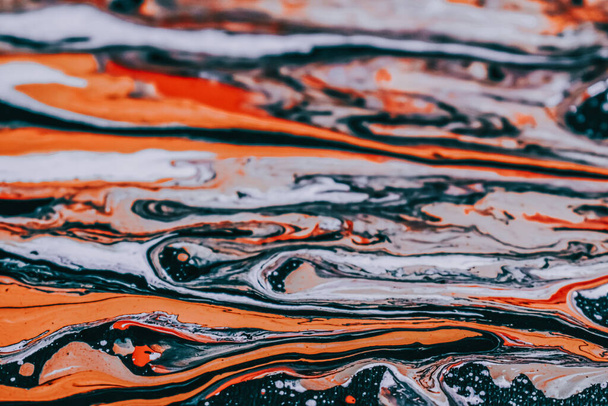 An Abstract pattern of an acrylic artwork with colorful paint stains - Foto, Imagem