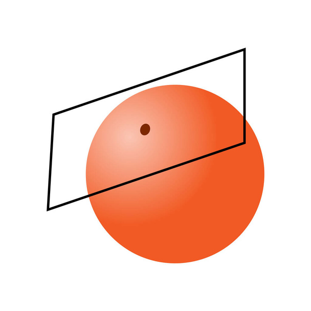 tangent plane to a sphere in mathematics - Vector, Image