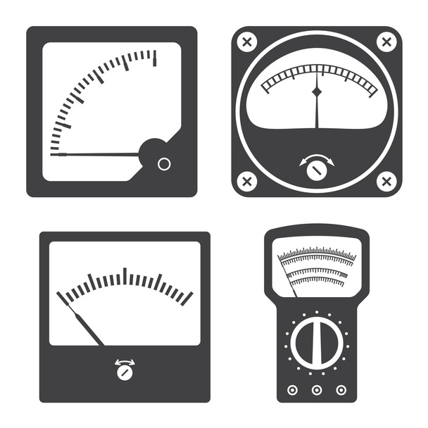 Icons of electrical measuring instruments - Вектор,изображение