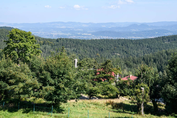 Zomer landschap van bergen in Karkonosze Nationaal Park, Reuzengebergte, Polen. Hoge kwaliteit foto - Foto, afbeelding