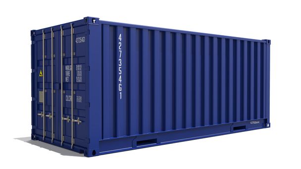 modré 3d kontejner izolovaných na bílém. - Fotografie, Obrázek