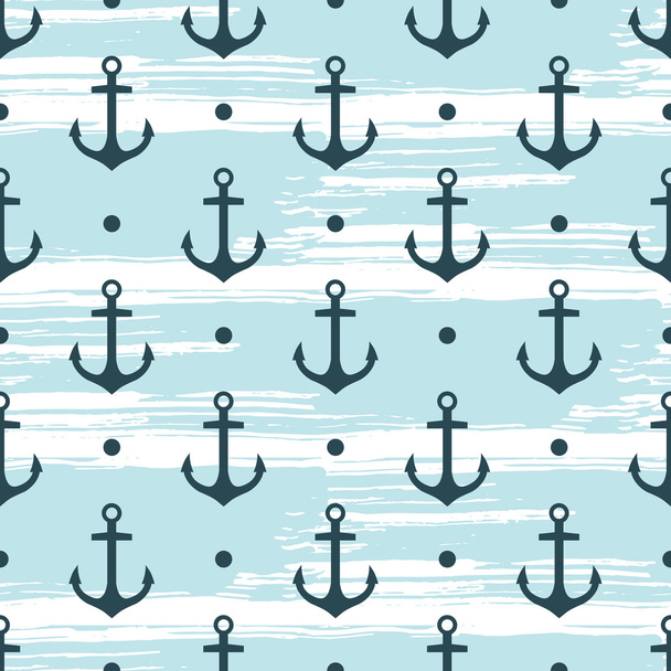 Pattern with anchors - Vektor, obrázek