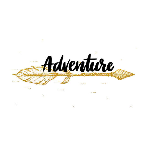 Adventure Dotwork Tribal Arrow - Vektor, kép