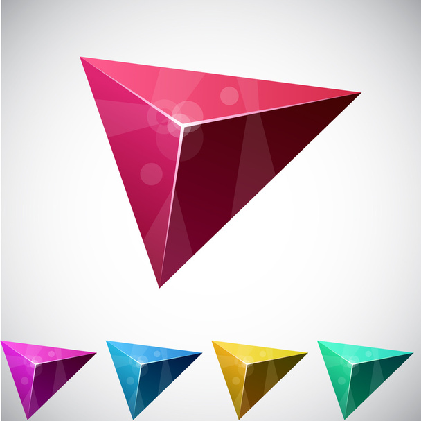 Triangular vibrant pyramid. - Vettoriali, immagini