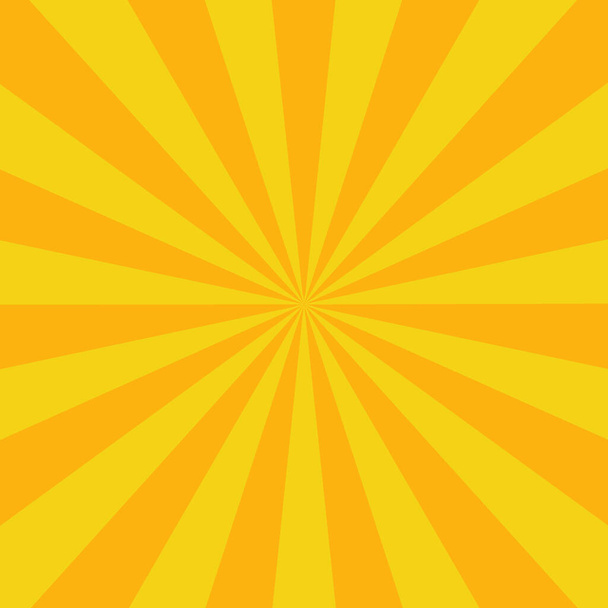 Vettore astratto di sfondo giallo. Bandiera pop art moderna con raggi solari - Vettoriali, immagini