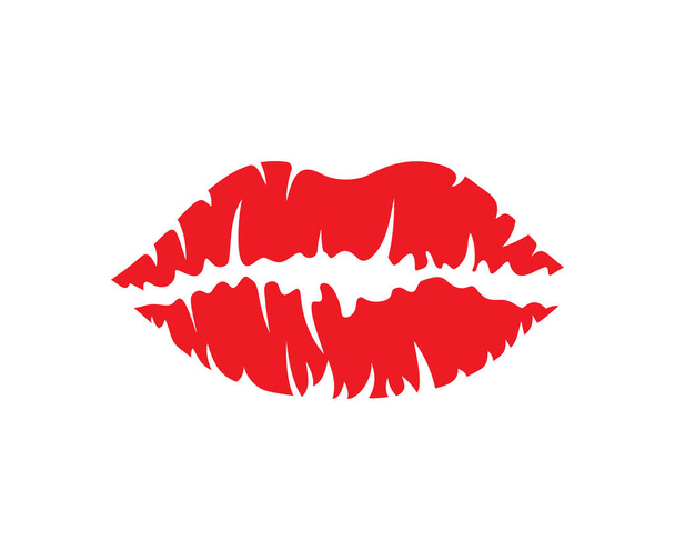 Ilustracja wektorowa czerwonego pocałunku - Wektor, obraz