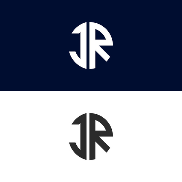JR initial letter logo vector template | Creative modern monogram Circle logo - Vector, Image