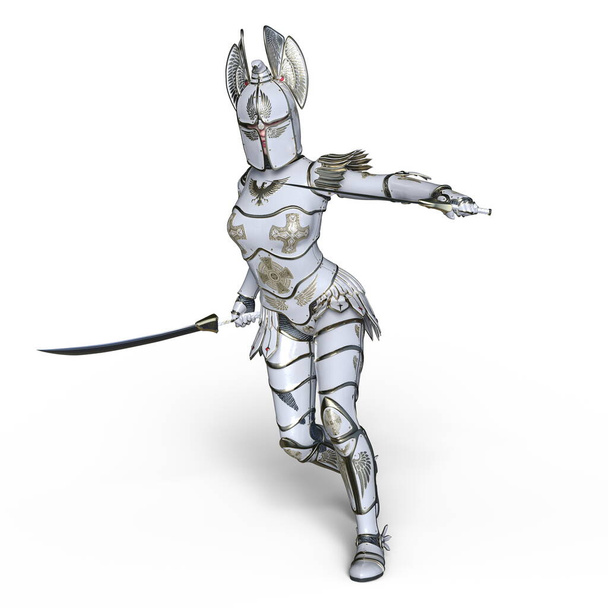 3D rendering of a knight - Фото, изображение