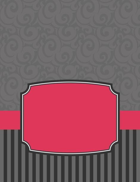 Elegant Striped Notecard with copy space - Vector, Imagen