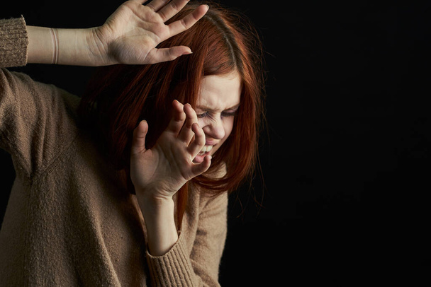 mujer emocional depresión trastorno problema agresión - Foto, imagen