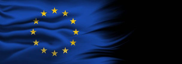 Europa unione bandiera-illustrazione 3D - Foto, immagini