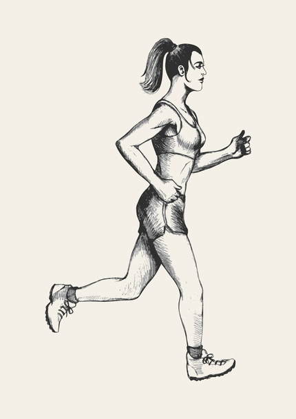 kondiční běh - Vektor, obrázek