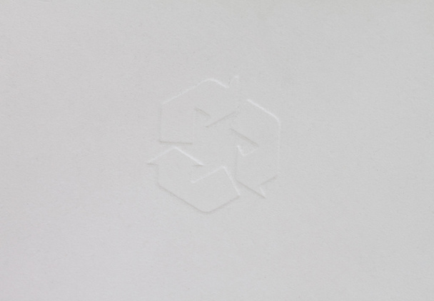 Símbolo de reciclagem no papel
 - Foto, Imagem
