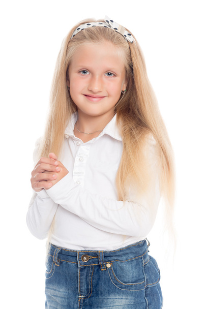 Pretty smiling girl six years - Fotografie, Obrázek