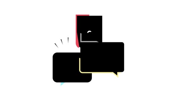 consulta de seguridad animación icono de color - Metraje, vídeo