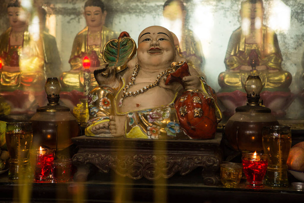 Buddha statue used as amulets of Buddhism religion. - Zdjęcie, obraz