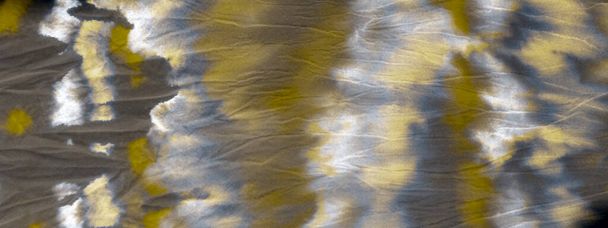 Black Tie Dye Art. Watercolor Print. Dirty Art Dyed. Golden Aquarelle Texture. Shine Traditional Dyed. Gold Brushed Silk. Rustic Brushed Paper. Black Traditional Dyed. - Foto, Imagen