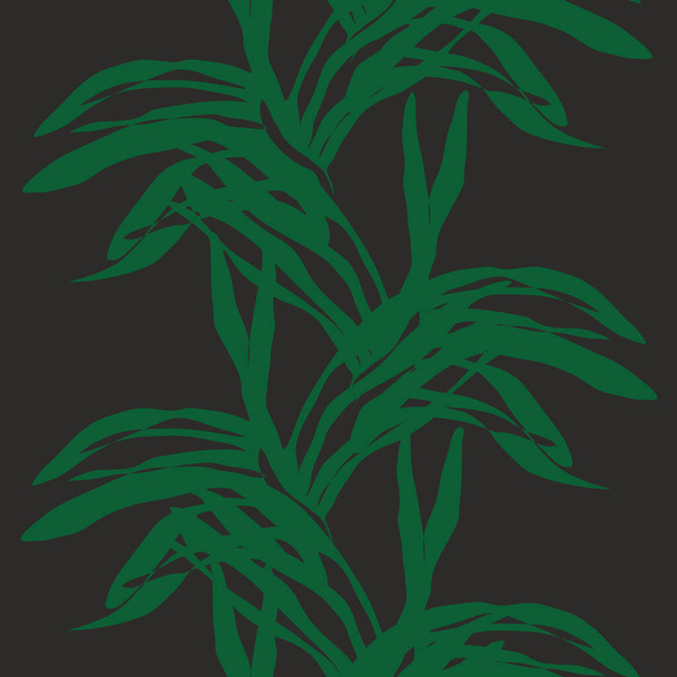 Vector seamless. Pattern wiht abstract tropical leavers. Trendy style. - Vetor, Imagem