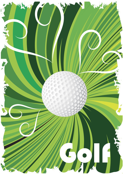 Yeşil golf poster - Vektör, Görsel