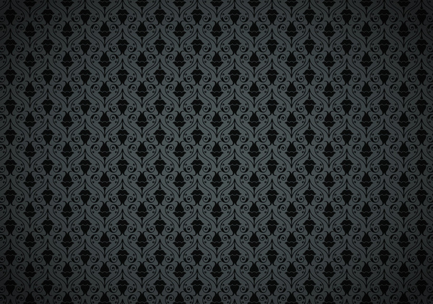 Dark floral wallpaper - Vektor, Bild