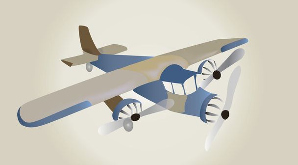 Vector Retro Airplane - Wektor, obraz