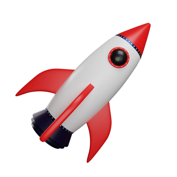 3D рендеринг ракетного фона изолирован - Фото, изображение