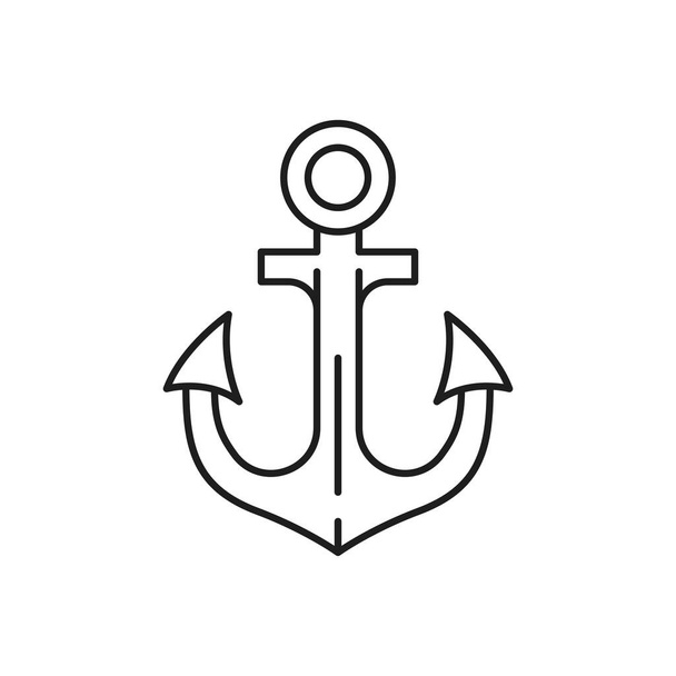 Ancre navale équipement nautique, signe maritime isolé symbole de la navigation portugaise. Objet héraldique marin vecteur, tatouage nautique. Ancrage, armoiries, ancre navale mouillage navire - Vecteur, image