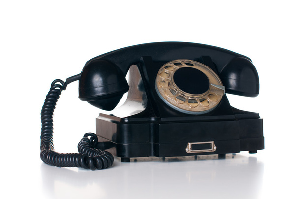 fekete rotációs telefon - Fotó, kép