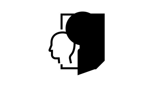 animace ikon detektivní linie výzkumu osobních informací - Záběry, video