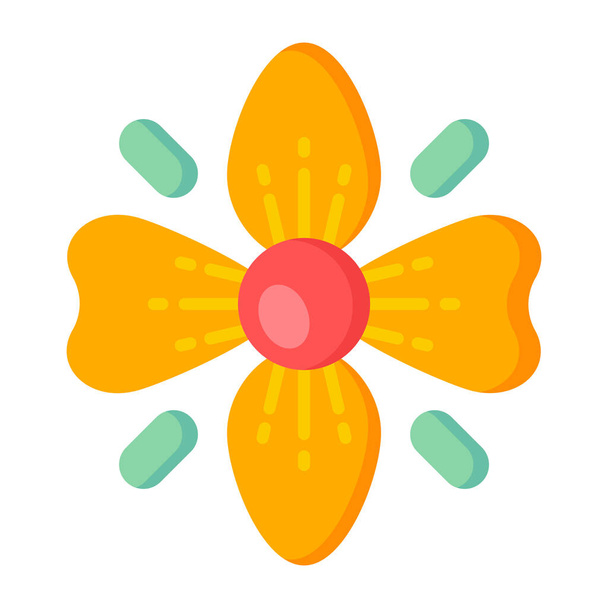 flower icon. flat illustration of cute flowers vector icons for web - ベクター画像