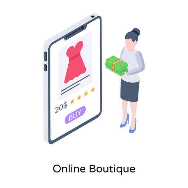 online shopping. simple design - Vector, Image
