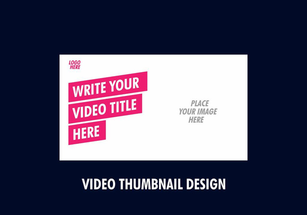 Πολύχρωμο και μοναδικό βίντεο μικρογραφία σχεδιασμού - Διάνυσμα, εικόνα