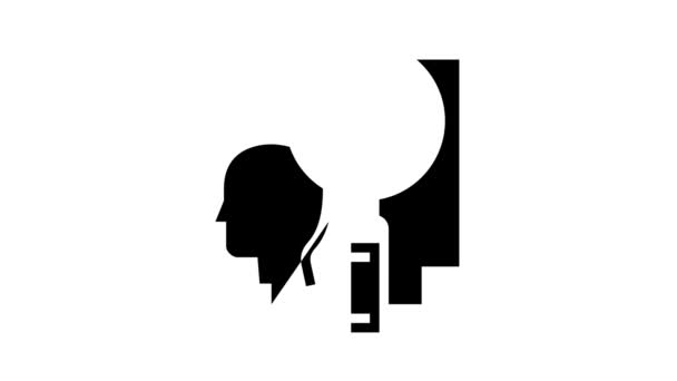 información personal investigación detective glifo icono animación - Metraje, vídeo