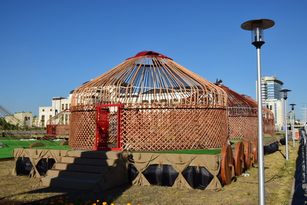 The wooden frame of the Kazakh yurt - Photo, Image