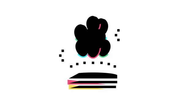 globos de cumpleaños decoración icono de color de animación - Metraje, vídeo