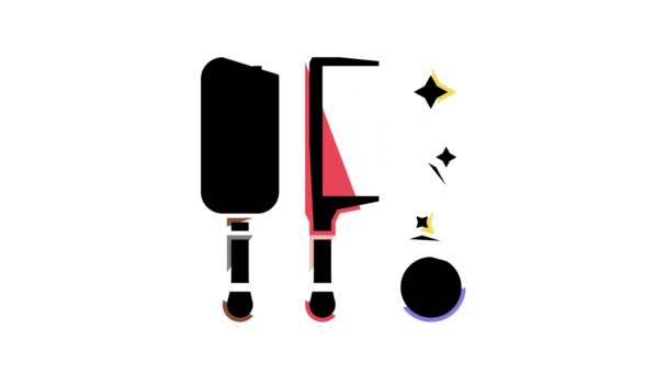 гребінець перукарський інструмент кольоровий значок анімації
 - Кадри, відео