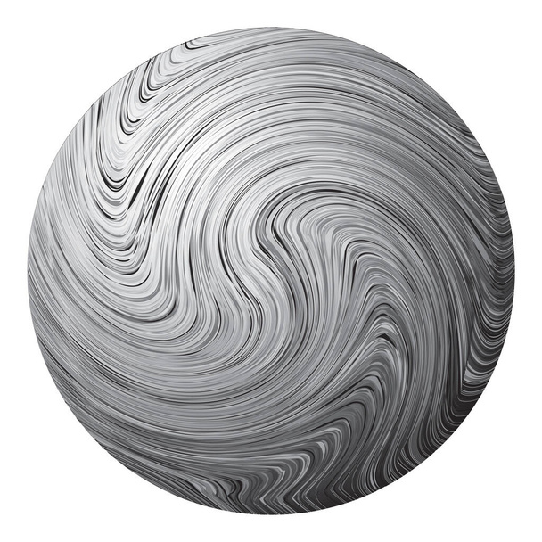 Esfera de pedra. Grunge corpo geométrico da revolução. Ilustração vetorial - Vetor, Imagem