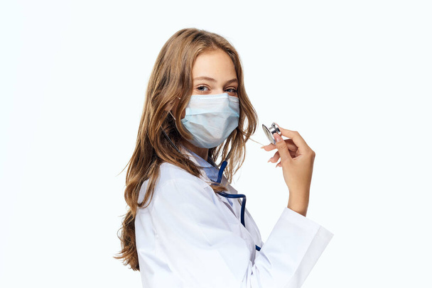 weiblich Arzt Medizin Krankenhaus Behandlung Stethoskop Profi - Foto, Bild