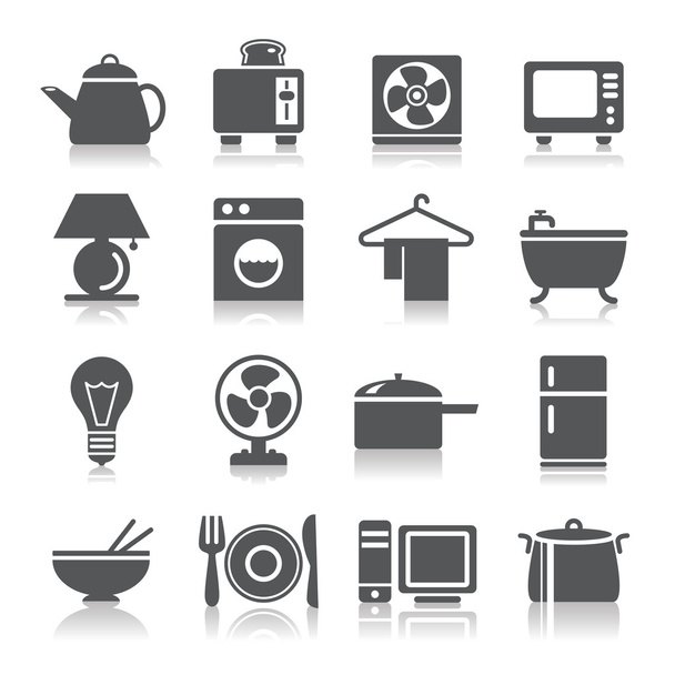 Houseware ikony - Vektor, obrázek