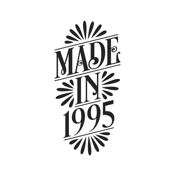 Caligrafia lettering 1995 aniversário, Made in 1995 - Vetor, Imagem