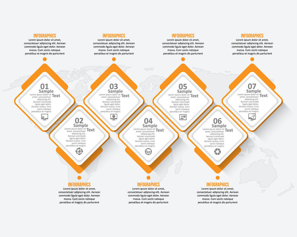 vector abstract 3d paper infographic elements.Business infographics - Vektor, Bild