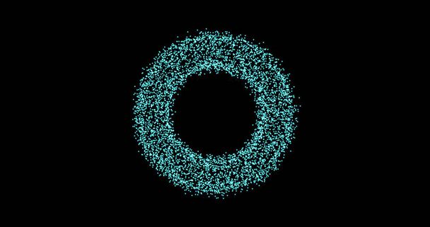 Абстрактная технология синих кругов из анимированных точек, кругов частиц. режим смешивания - Фото, изображение