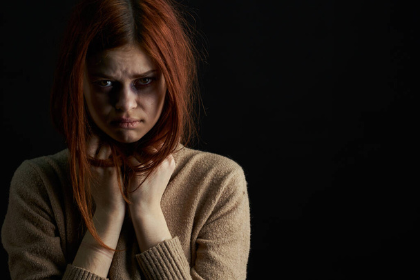emotional woman depression disorder problem aggression - Foto, afbeelding