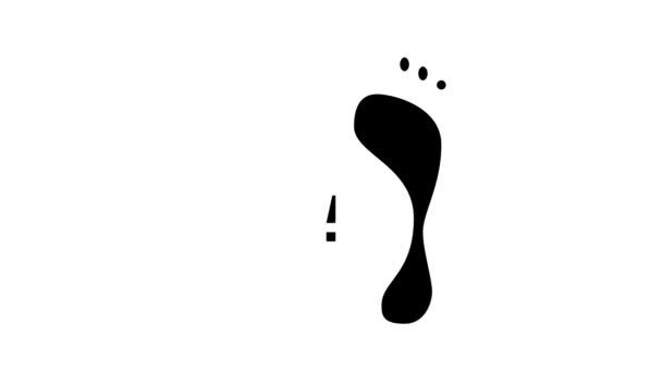 deformidade postural pés glifo ícone animação - Filmagem, Vídeo
