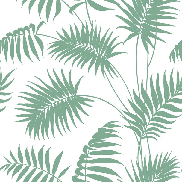 Tropical seamless pattern on white background. - Διάνυσμα, εικόνα