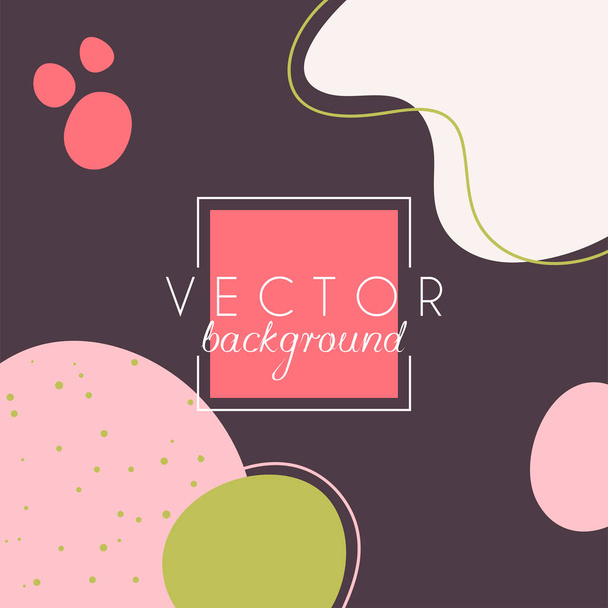 Abstract background. Modern design template in minimal style. Stylish cover for beauty presentation, branding design. Vector illustration - Wektor, obraz