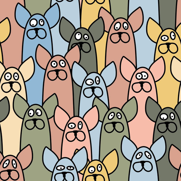 Seamless pattern with dogs for fabrics and textiles and linens  - Zdjęcie, obraz