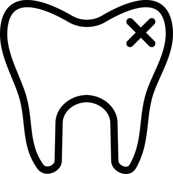 значок зубной пломбы в стиле наброска - Вектор,изображение